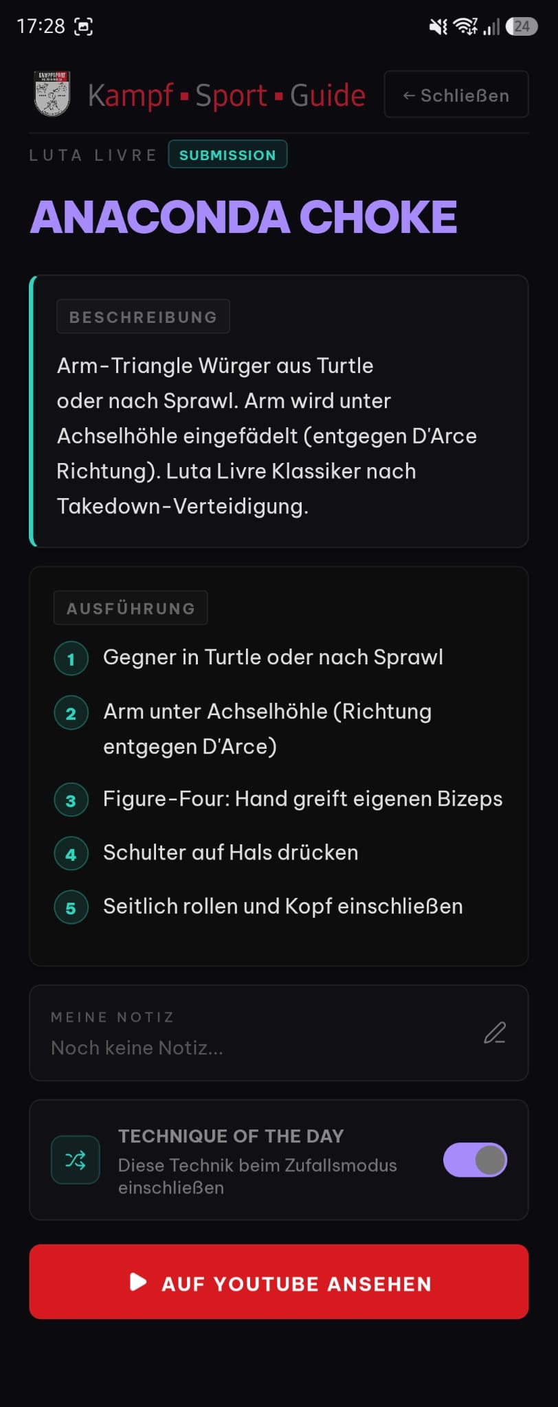 Ansicht der KSG App