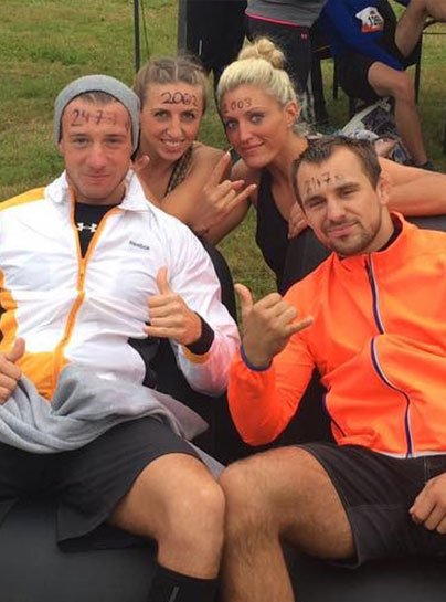 Vier Athleten des PSV JiuGraSta beim Tough Mudder run NRW 2016